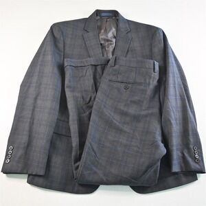 Ryan Seacrest 42S 34x30 Gray Glenn Check Wool Mens Jacket Pants Suit